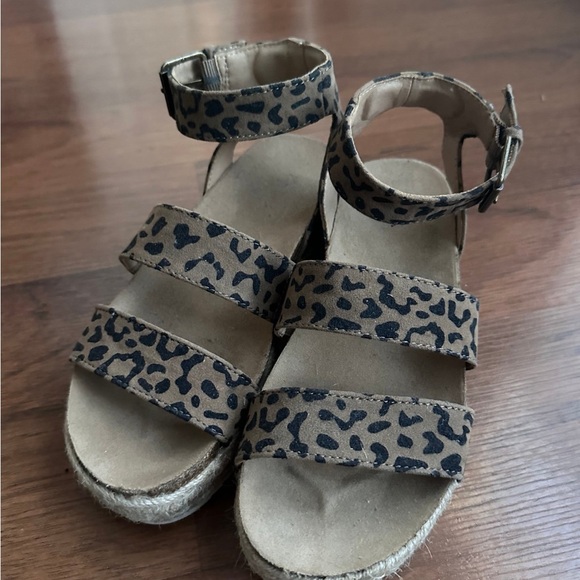 Target Leopard Print Sandals Platform - Picture 1 of 6